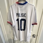 Nike Usa Pulisic  10 Men s Soccer Jersey White Red Blue Size L Official Licensed