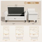 Homcom 47  Storage Ottoman Bench  Tufted End Of Bed Bench  Cream White