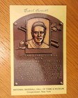 Earl Averill Autograph Signed Auto Hof Plaque Postcard Cleveland Indians Tigers
