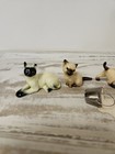 Lot Of 6 Hagen Renaker Siamese Cats Kittens Miniatures Figurines Figure