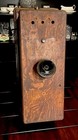 Antique Western Electric Hand Crank Dark Oak Original Wall Phone Case parts