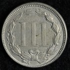 1865 Three Cent Nickel Piece Au E231 Wkcn