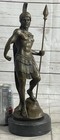 King Leonidas Greek 300 Warrior Hoplite Handmade Bronze Sculpture Statue Decor