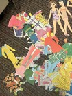Large Lot Vintage Paper Dolls And Outfits 