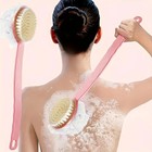 Long Handle Bath Body Brush Soft Back Shower Exfoliating Skin Scrubber Massager