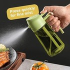 2-in-1 Oil Dispenser   Sprayer 16oz Glass Bottle