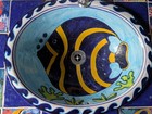 Hand Painted Talavera Oval Mexico Drop In Fish Sink W Vanity   Hardware Faucets