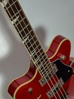 4 String Red Hollow Body Jazz Bass Guitar Hh Humbucker F-hole Archtop Electric