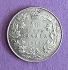 1911 Canada 50 Cents Silver Half Dollar