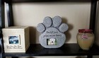 Pet Paw Print Memorial Stone With Photo Frame Dog Cat Loss Of Pet Gift