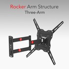 Full Motion Tv Wall Mount Bracket Swivel Tilt For 26 32 37 40 42 46 49 50 52 55 