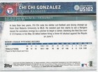 Chi Chi Gonzalez Texas Rangers 2015 Topps Update Rookie Card  