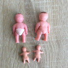 Renwal Vintage Hard Plastic Dollhouse Baby Doll Size Jointed Lot Of 4 Germany