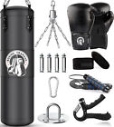 Heavy Boxing Punching Bag Training Gloves Speed Set Kicking Mma Workout Gym