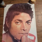 Vintage 80s Michael Jackson Thriller Portrait Music Poster 23x35 King Of Pop
