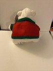 1998 Coca Cola Holiday Polar Bear Plush Bean Bag White With Red Sweater  nwt 