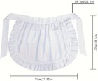 Waist Apron For Women With Pockets Waitress Apron Maid Costume Vintage Frilly   