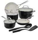 Kitchenaid Ceramic Forged Aluminum Safe Nonstick 10 Piece Set Black  New