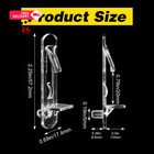 30pcs Clear Plastic Locking Shelf Support Pegs  Self-locking Transparent