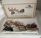 Christmas Candle Holder Centerpiece Kurt Adler Santa Sleigh Reindeer Ceramic
