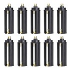 10 X Black Cylindrical 3aaa Plastic Battery Holder Case Box For Flashlight Torch