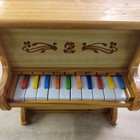 Hering Mini Brown Wood Piano - Colored   Numbered Keys - Made In Brazil 