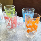 Lot Of 7 Vintage 1950   s Davy Crockett Drinking Glass Juice Jelly 4 5 