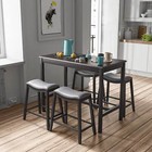 5pcs Bar Table Set Counter Height Table   Upholstered Saddle