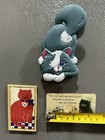Lot Of 3 Vintage Cat Theme Refrigerator Magnets Russ Brand  Magna Plaques Guc