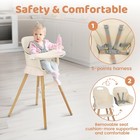 Portable Baby High Chair 6-in-1 Convertible Booster Adjustable Cream Ezebaby