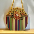 Punch Studio Gift Box Floral Stripes Empty Box Vintage Storage Keepsake Trinket 