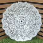Vintage 15  Glass Ceiling Light Shade Heart Ruffle Lace Frosted 1 8 Ip 1cm Hole