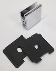 Beveled Edge Glass To Wall Mount Clip  Solid Brass  Chrome  For Frameless Shower