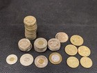 Lot Of 63 Ct Ctx Vb Van Brook No Cash Value Coin Security Vending Control Tokens
