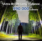 Rechargeable Flashlights 2 Pack  990 000 Lumens Super Bright Flashlight With Lcd