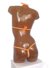 New Exotic Pole Dancer Costume 2 Piece V Back Thong Bikini Negative -a Cup