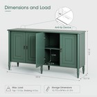 59  Sideboard Buffet Cabinet W  Storage Dining Room green Vintage Credenza W 