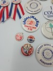 Lot Of 33 Vintage Political   Religious Buttons Pins 