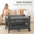 Baby Bassinet  Playard  Napper Bassinet  Changing Table  Grey