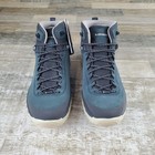 Lowa Malta Gtx Mid Womens Hiking Shoes Sz 9 5 Blue Denim Lace-up Round Toe