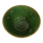 Mccoy Pottery Large 11  Green Asparagus Pattern Yellow Ware Mixing Serving Bowl