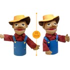 16  Farmer Hand Puppet With Retractable Control Rod Storytelling Puppet For Kids