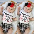 Toddler Kids Baby Girls Outfits Clothes T-shirt Tops   Pants 3pcs Set Sport Suit