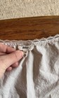 Aerie Ribbed Cotton Lace Trim Camisole Sleep Top White gray Pinstripe L