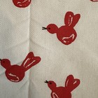 Large Linen Tea Kitchen Hand Towel Red Bird Handmade Colori Del Sole Italy 27 