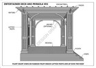 Outdoor Entertainer Deck   Grape Vine Pergola   Patio - V01   building Plans 