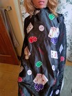 Vintage Betty Dain Poker Hairdresser Salon Cape Neck Ware Snaps Closure 