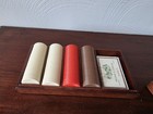 Poker Chips Deck Of Cards  In A Wooden Storage Case  Great Condition See Photos
