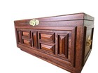 Ricardo Lynn Brutalist Mcm Trunk Coffee Table Japandi Cedar Chest Solid Wood