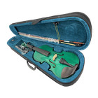 4 String Electric Acoustic Violin 4 4 Advanced Maple Spruce With Case Green